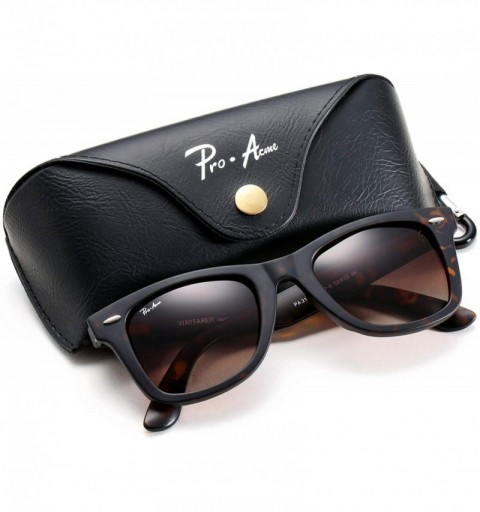 Wayfarer Polarized Sunglasses for Men 80's Retro Driving Sun Glasses Acetate Frame 100% UV - Tortoise/Brown - C018LKH9SLH $33.94