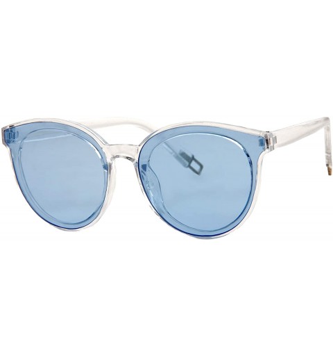 Oversized Stylish Sunglasses for Women Classic Vintage Cat Eye Oversized Blue - CF18O7K6Y9T $22.33