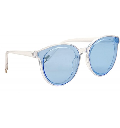 Oversized Stylish Sunglasses for Women Classic Vintage Cat Eye Oversized Blue - CF18O7K6Y9T $9.30