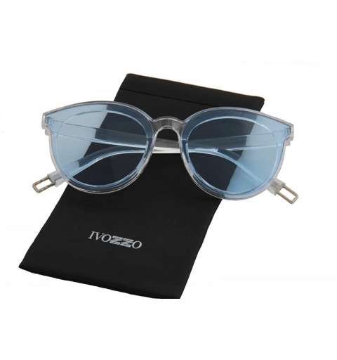 Oversized Stylish Sunglasses for Women Classic Vintage Cat Eye Oversized Blue - CF18O7K6Y9T $9.30