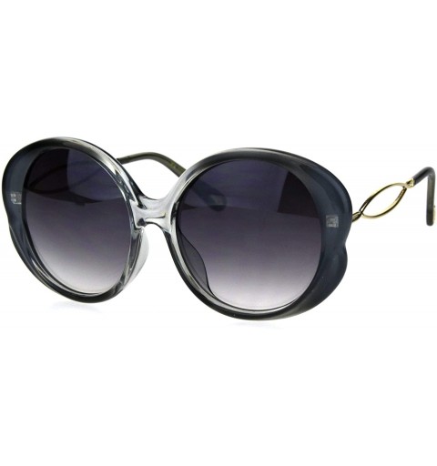 Oversized Womens Plastic Butterfly Designer 90s Fashion Sunglasses - Grey Clear Smoke - C618HUC6Y9I $11.13
