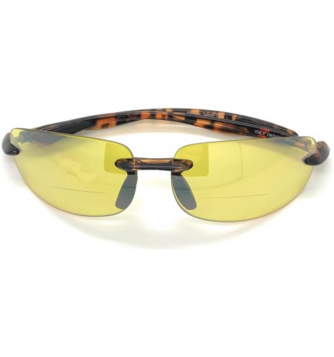 Wrap Sun Readers Rimless Maui Wrap Polarized or Non-polarized Lightweight TR90 Frame Bifocal Sunglasses - C0189WDI8KC $13.33