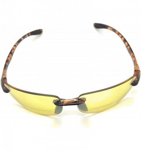 Wrap Sun Readers Rimless Maui Wrap Polarized or Non-polarized Lightweight TR90 Frame Bifocal Sunglasses - C0189WDI8KC $24.84