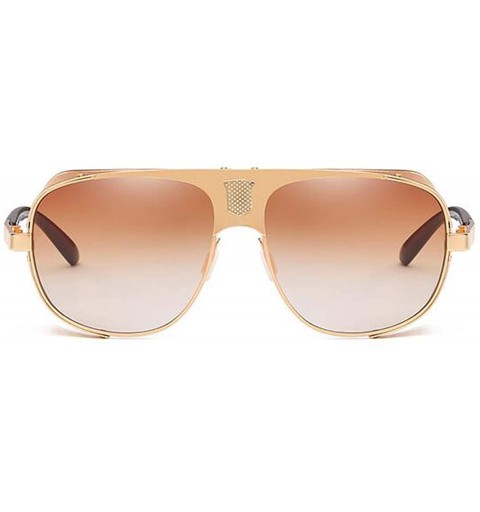 Shield Sunglasses Side Shield Steampunk Vintage Cool UV Protection Windproof Glasses For Women&Men - C4 - CU18I82LZZ5 $16.95
