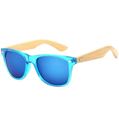 Goggle 2018 Bamboo Sunglasses Wooden Wood Retro Vintage Summer Glasses for Men Women - Q - CQ18EM66OSC $9.16