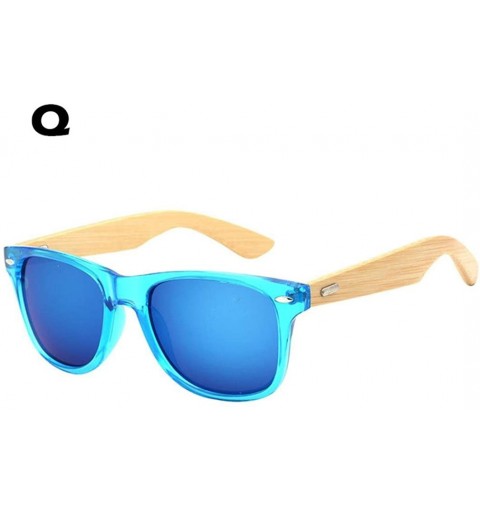 Goggle 2018 Bamboo Sunglasses Wooden Wood Retro Vintage Summer Glasses for Men Women - Q - CQ18EM66OSC $9.16