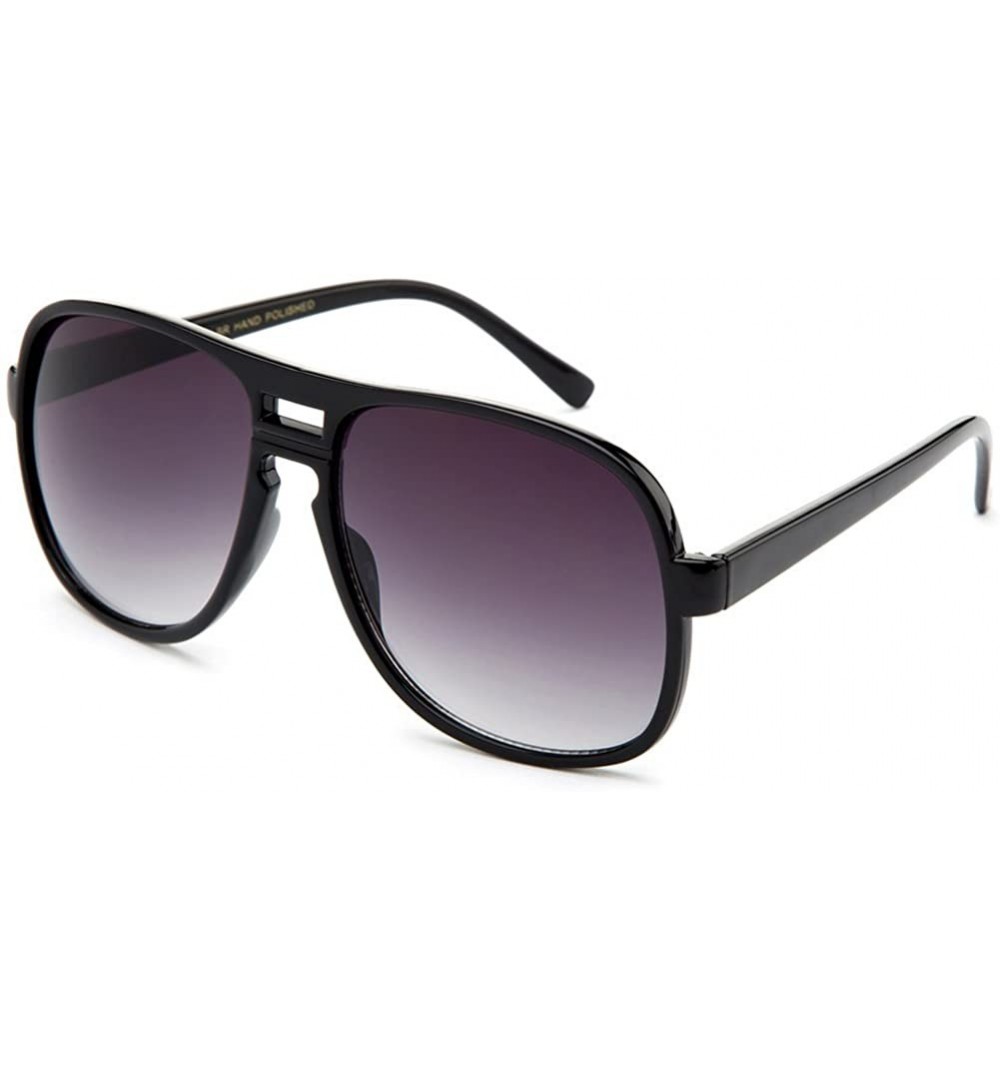 Sport "Cali" Retro Carrera Style Light Weight Mirrored Sunglasses - Black - CI12GW0OY9V $21.79