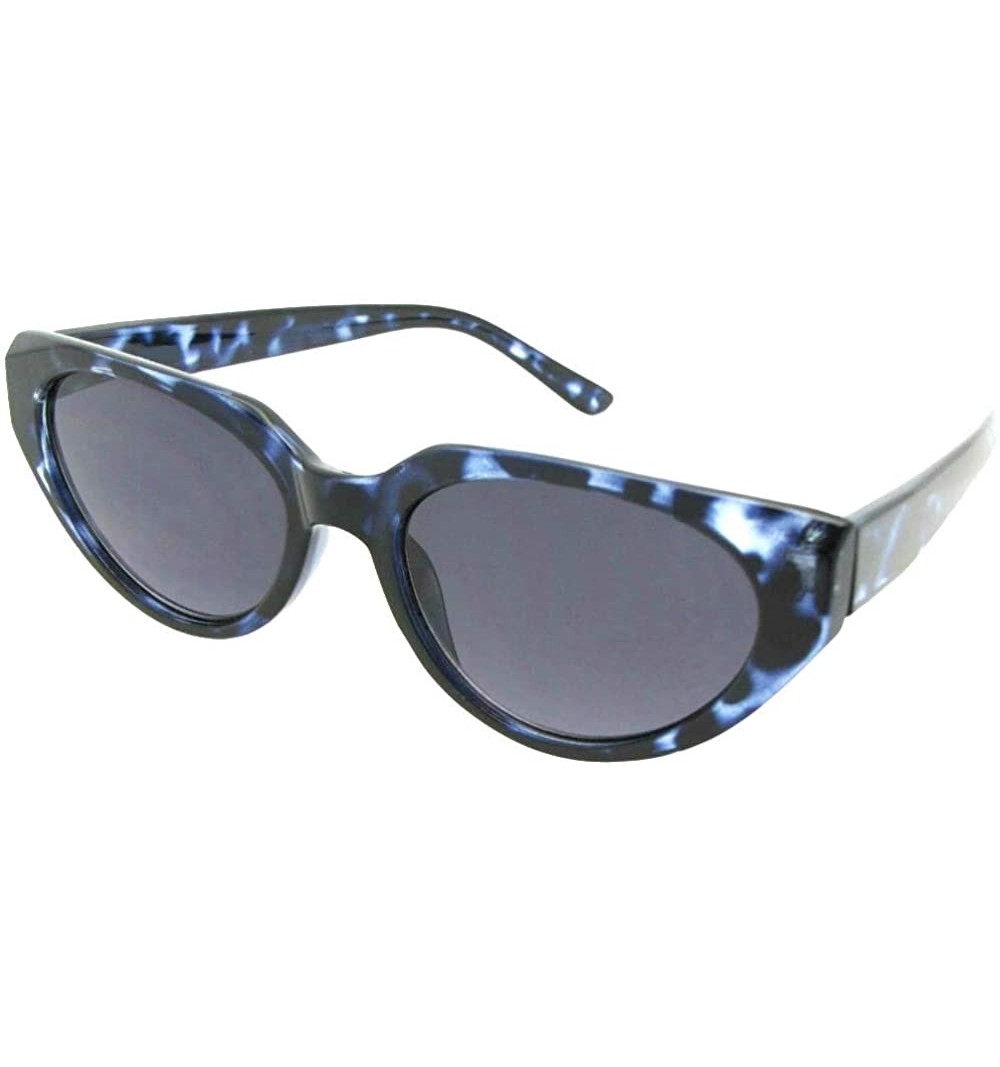 Cat Eye Cat Eye Reading Sunglasses for Women R91 - Blue Tortoise Gray Lenses - CH18LCIH6YH $13.05