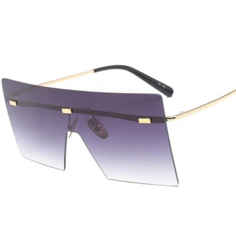 Oversized Oversized Brown Sunglasses Women Retro Vintage Sunglasses Big Shades Eyewear - C5 Blue - C918U24O7T4 $17.83