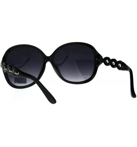 Butterfly Womens Oversize Diva Round Butterfly Designer Fashion Plastic Sunglasses - Black Smoke - C8180CI4S0U $10.22