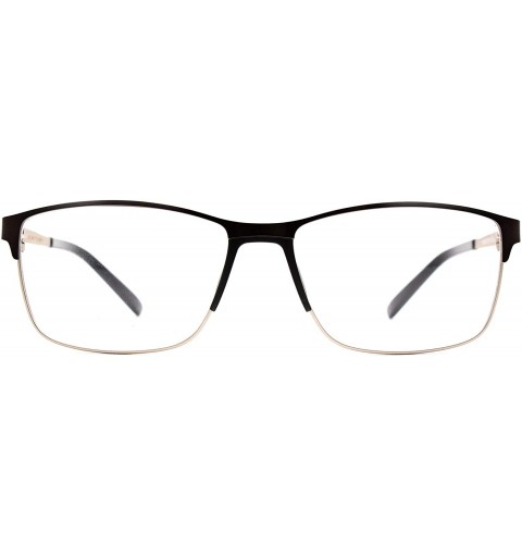 Rectangular Eyeglasses 6809 Fashion Rectangular - for Womens-Mens 100% UV PROTECTION - Brown-silver - CX192TGE2R7 $32.25