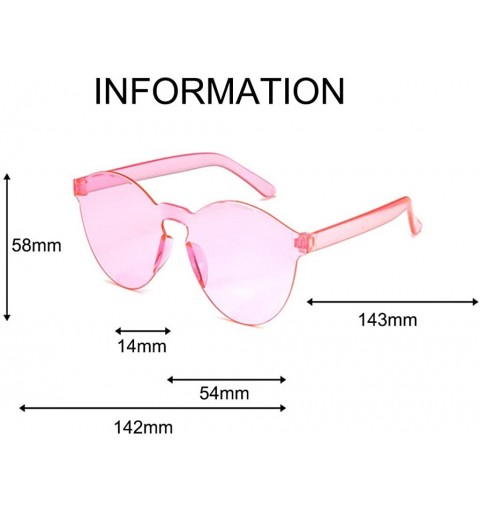 Square Love Heart Shaped Rimless Sunglasses PC Frame Resin Lens Sunglasses UV400 Sunglasses - Brown White - CX199X8D223 $7.25