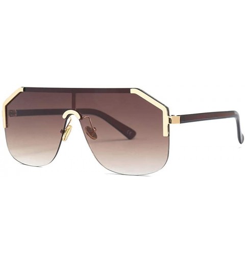 Square Siamese Lens Square Sunglasses European And American Fashion Street Beat Tide Sunglasses - CG18X7WWHQU $54.44