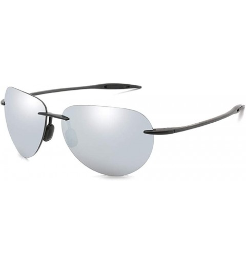 Rimless Classic Pilot Sunglasses For Men Women Retro Rimless Sunglasses metal Sunglasses Driving Sport sunglasses - 6 - CF198...