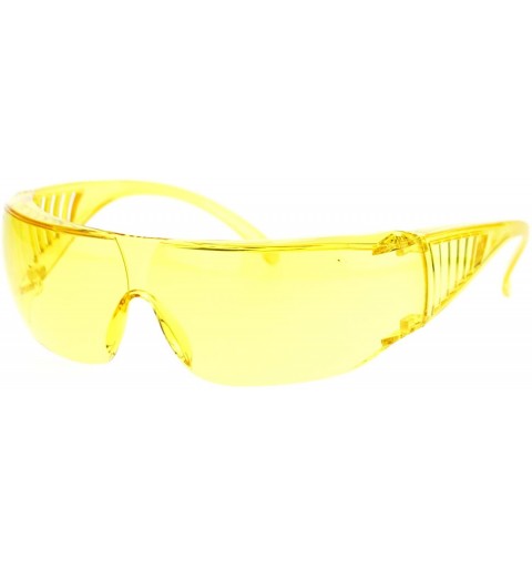 Shield Light Weight Fit Over Safety Eye Glasses & Sunglasses - Yellow - CO11ZKXKBSP $19.10