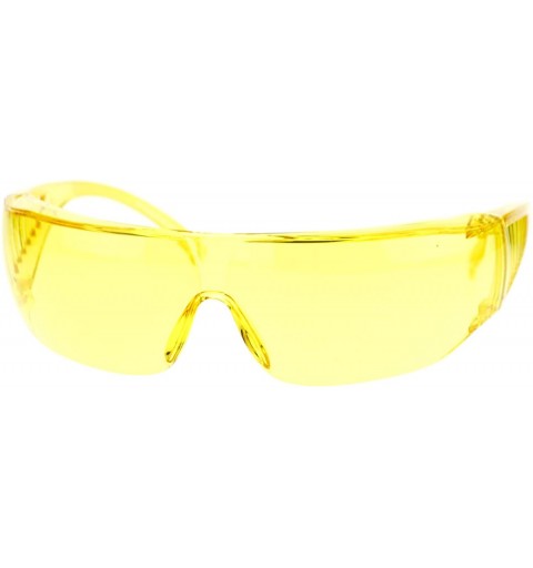 Shield Light Weight Fit Over Safety Eye Glasses & Sunglasses - Yellow - CO11ZKXKBSP $7.89