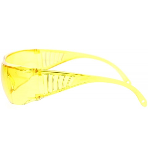 Shield Light Weight Fit Over Safety Eye Glasses & Sunglasses - Yellow - CO11ZKXKBSP $7.89