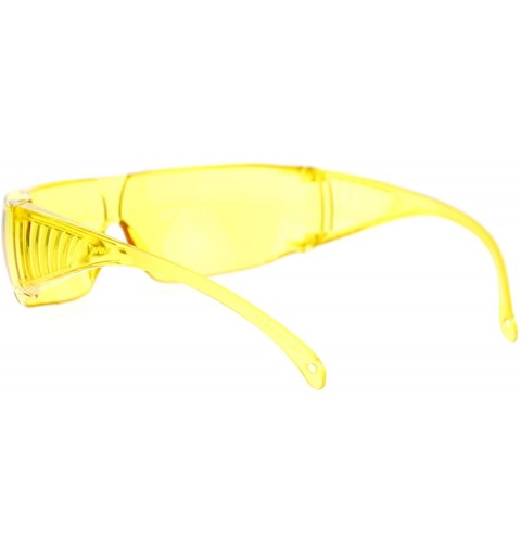 Shield Light Weight Fit Over Safety Eye Glasses & Sunglasses - Yellow - CO11ZKXKBSP $7.89