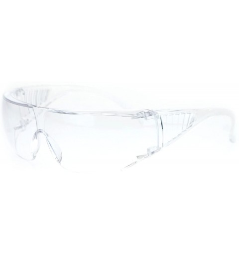 Shield Light Weight Fit Over Safety Eye Glasses & Sunglasses - Clear - CJ11ZKXKGEJ $8.16