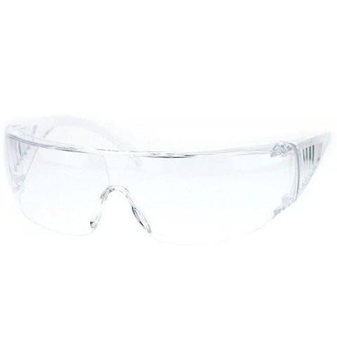 Shield Light Weight Fit Over Safety Eye Glasses & Sunglasses - Clear - CJ11ZKXKGEJ $8.16