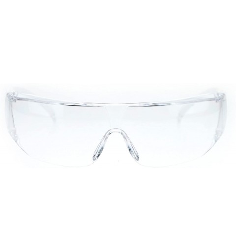 Shield Light Weight Fit Over Safety Eye Glasses & Sunglasses - Clear - CJ11ZKXKGEJ $8.16