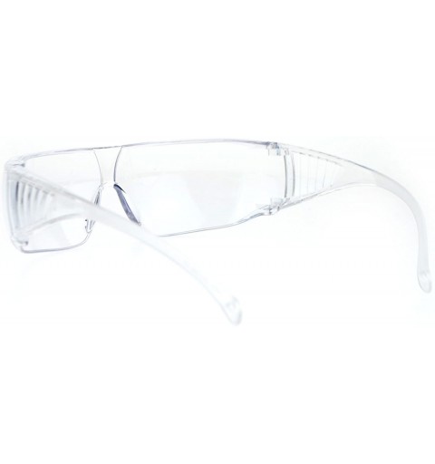 Shield Light Weight Fit Over Safety Eye Glasses & Sunglasses - Clear - CJ11ZKXKGEJ $8.16