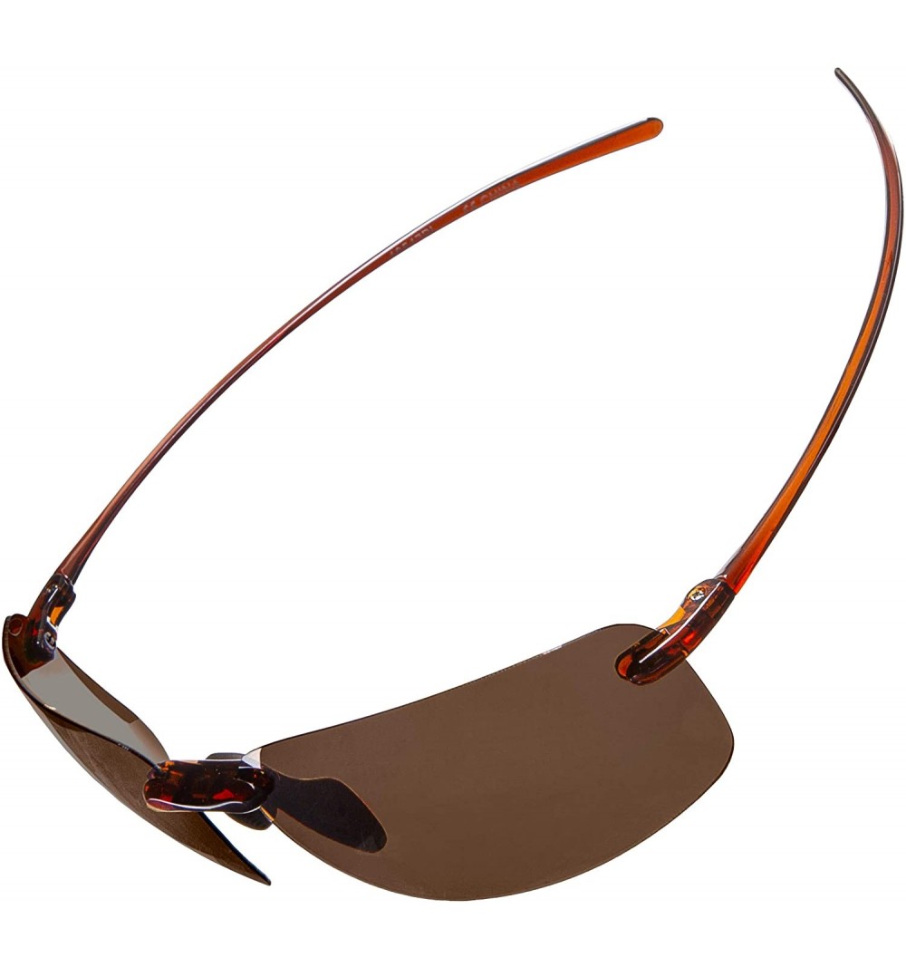 Wrap Fiore Island Sol Polarized and Non-Polarized Sunglasses Rimless TR90 for Men and Women - C2195CA39UX $36.63