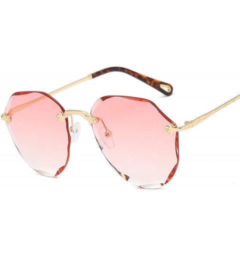 Rimless 2019 Sunglasses For Women Rimless Cutting Ocean Lens Brand Designer Shades Sun Glasses Men - 8 - CN18W7823UY $11.06