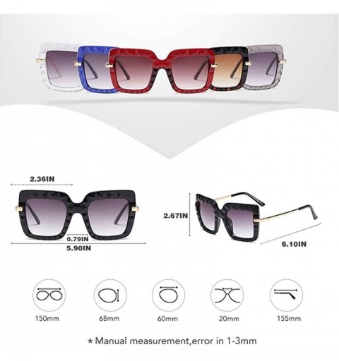 Square Square Sunglasses Women Shades Oversized Sun Glasses 2020 Luxury Vintage Hot New Trends - C4 Black Gray - C0198KENR0W ...
