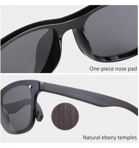 Sport Wooden Sunglasses Polarized For Men Women One Piece Mirrored Rimless Eyewear UV400 For Driving Sport Travel - C818XEXDN...