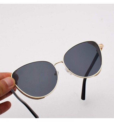 Rimless Fashion Glitter Sunglasses for Women Men-Mirrored Lens Metal Frame Eyewear Standard Size Glasses - Gy - C8196I80ZDW $...