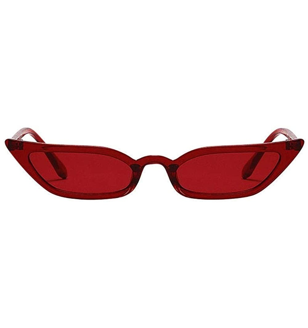 Oversized Sunglasses for Women Classic Vintage Cateye - Fashion Small Frame UV400 Retro Shades Style Square Sun Glasses - CV1...