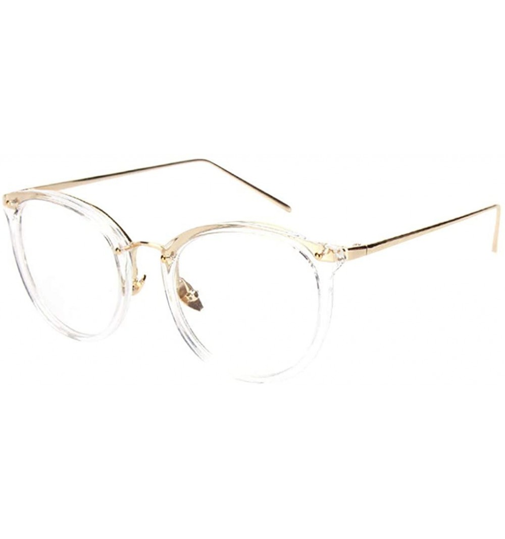 Sport Unisex Fashion Retro Sunglasses Round Anti Blue Light Blocking Glasses Computer Eyeglasses - B - CR196SY03NT $7.95