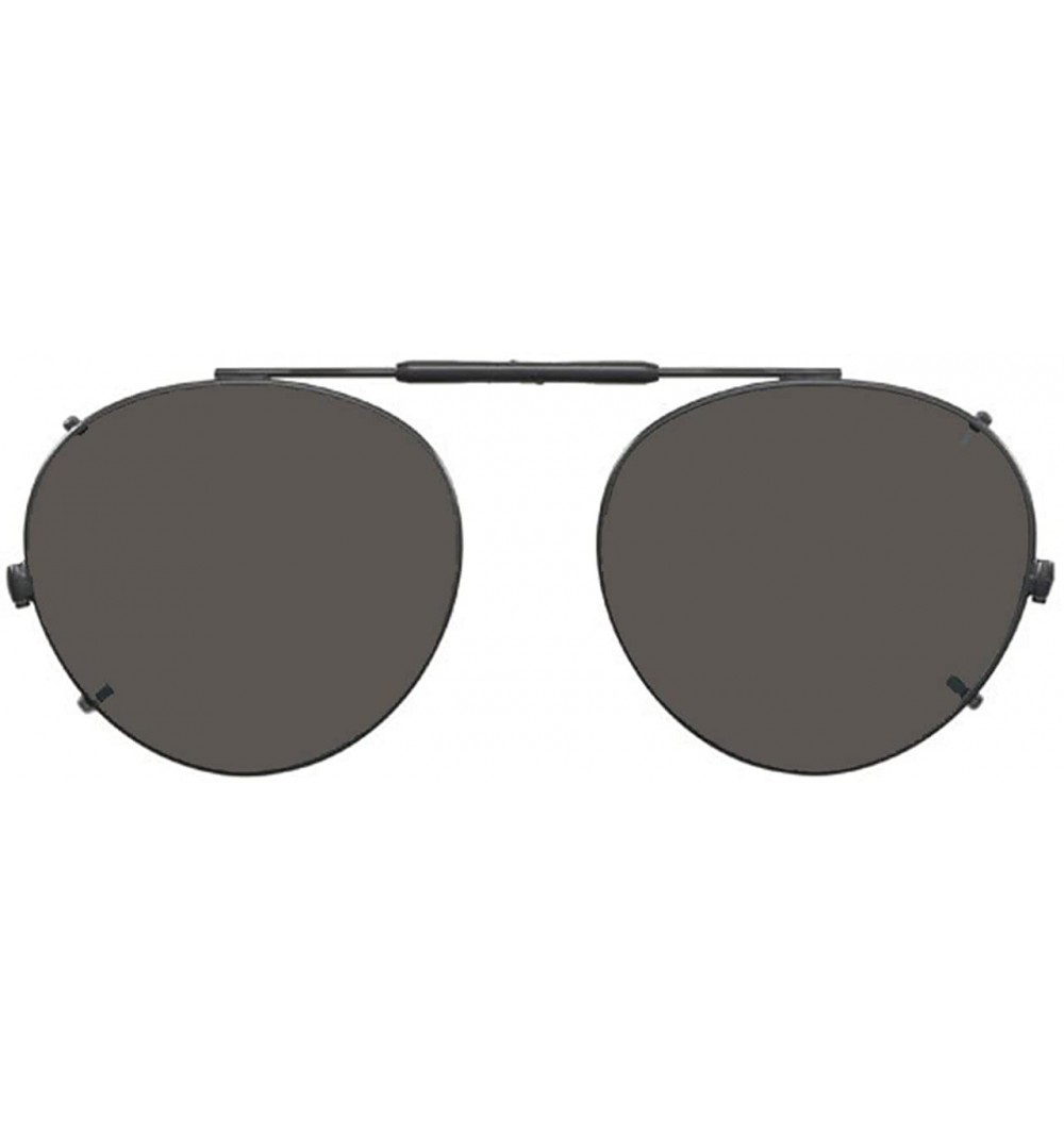 Round Visionaries Polarized Clip on Sunglasses - Round - Black Frame - 47 x 42 Eye Size - CT12MY30UF2 $46.23