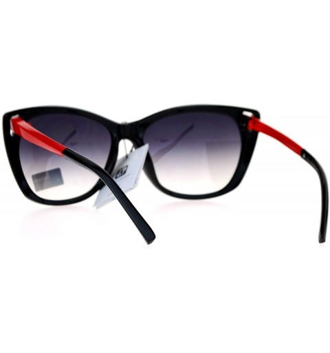Butterfly Womens Fashion Sunglasses Square Butterfly Designer Style Frame UV 400 - Black Red - CA188HK5GKH $8.05