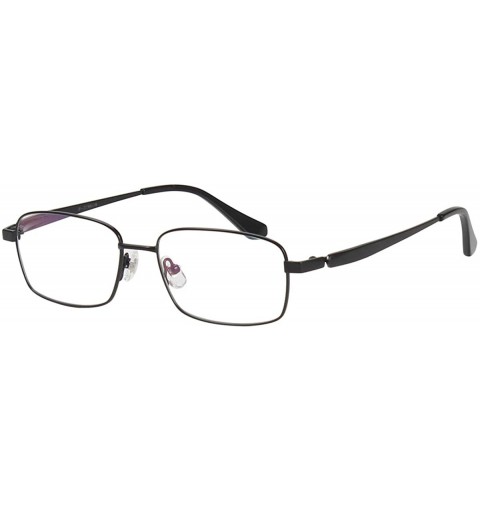 Aviator Titanium Full Rim Durable Glasses Frame Optical Eyeglasses - Large Black - CR1850ERHLH $38.91