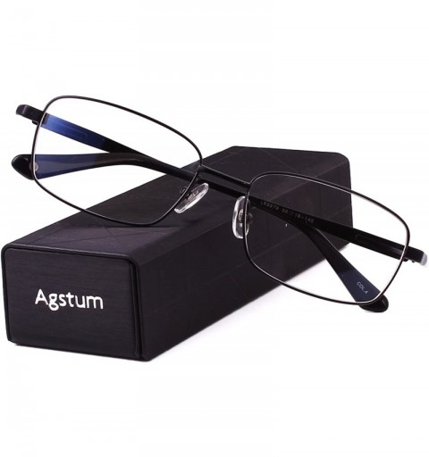 Aviator Titanium Full Rim Durable Glasses Frame Optical Eyeglasses - Large Black - CR1850ERHLH $38.91