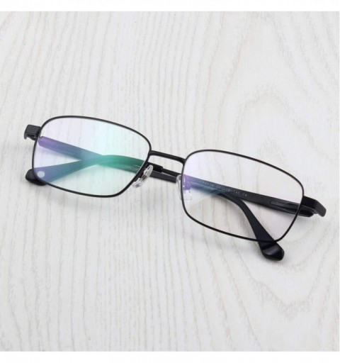 Aviator Titanium Full Rim Durable Glasses Frame Optical Eyeglasses - Large Black - CR1850ERHLH $38.91