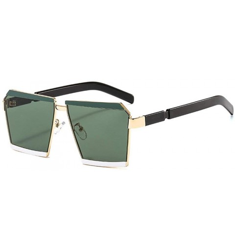 Square New Style 2020 Sunglasses For Women Men Brand Designer Hot Men's Punk Hip Hop Sunglass UV400 - Green - CS1947NU6Z5 $17.37