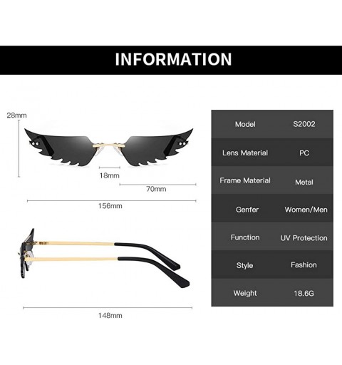 Goggle New Vintage Wings Goggles Angel Wings Eye Sunglasses Frameless Sunglasses Safety Eye Glasses - Pink - C3190C5O3G5 $11.01