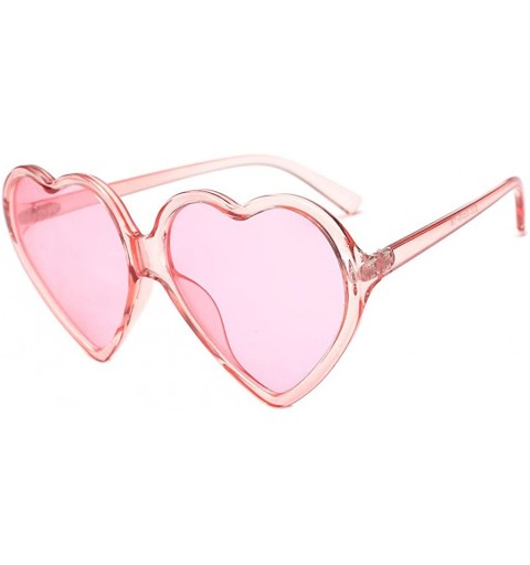 Wayfarer Unisex Heart-Shaped Shades Sunglasses Integrated UV Protection Sunglasses Glasses - Pink - C2196EAOTTW $8.97