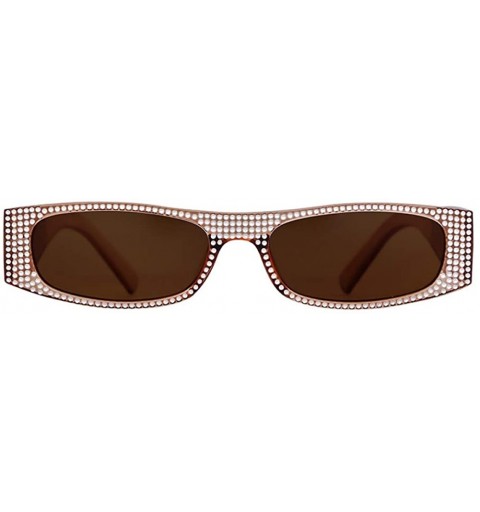 Oversized Sunglasses Rhinestone Fashion Rectangular - C10 - CP18W832MZN $26.06