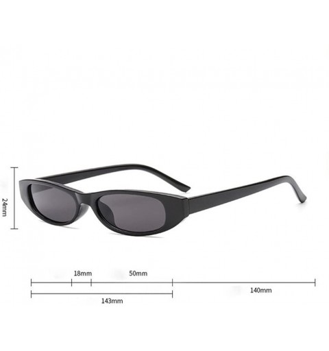 Aviator Vintage Oval Sunglasses Small Metal Frames Designer Cat Eye Sun Glasses Gothic Glasses (C) - C - CM1902QMSO2 $9.80