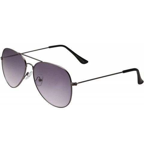 Oversized Classic Aviator Style Sunglasses Metal Frame Mirrored Lens - Silver Frame - CR12BZR0T4F $8.37
