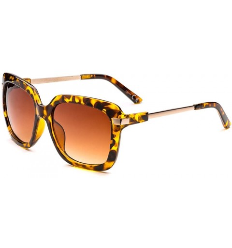 Square Oversized Square Retro Sunglasses - Toritoise - CR12O0UG0FV $11.05