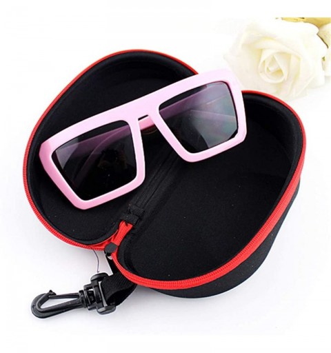 Square 2014 New Fashionable Shiny Pc Acetate Square Frames Sunglasses with Free Glasses Boxes for Women - Pink - C311KN7H6FJ ...
