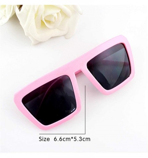 Square 2014 New Fashionable Shiny Pc Acetate Square Frames Sunglasses with Free Glasses Boxes for Women - Pink - C311KN7H6FJ ...