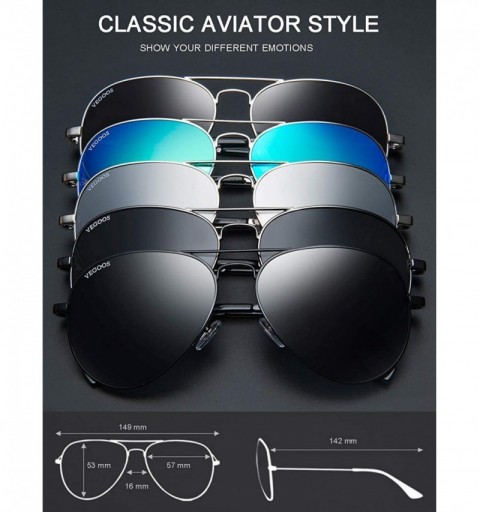 Goggle Aviator Sunglasses Polarized Driving Protection - Silver Frame/Silver Lens - C218EKCDSAZ $22.57