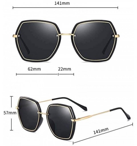 Semi-rimless Polarized Sunglasses Version Protection Resistant - E - CL199G0NWAT $51.96