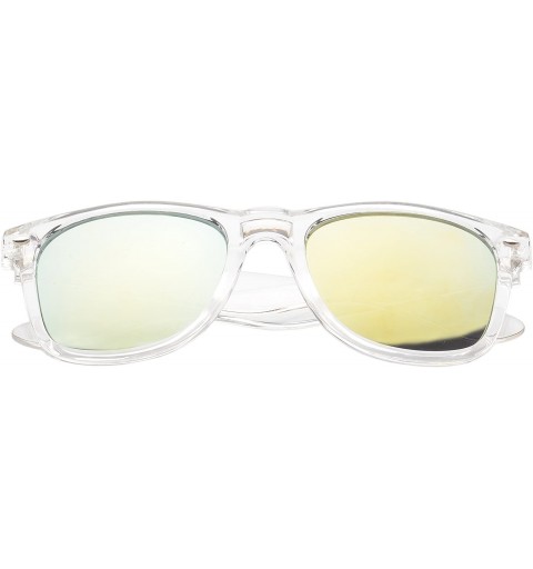 Square 'St. Lucas' Retro Square Fashion Sunglasses - Yellow - CM11OJA1QSD $7.50